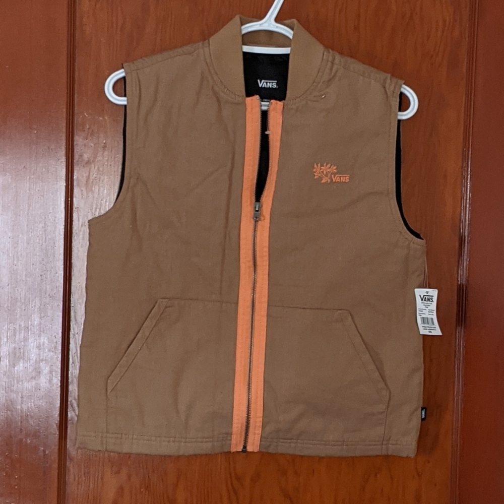 Vans Lizzie Armanto Tan Vest With Orange Details.